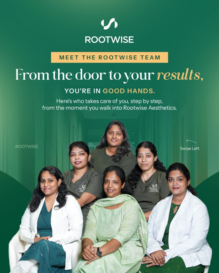 The Rootwise team: doctors, aestheticians and care staff
